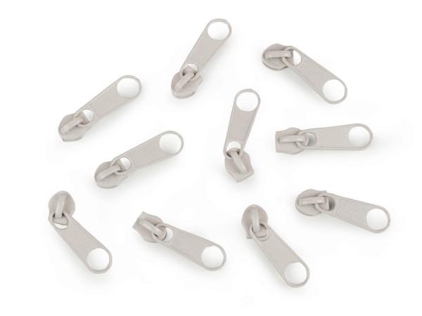Schieber Zipper zu Spirale Reißverschlüssen 3 mm Sand